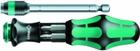 Отвертка с битами WERA Kraftform Kompakt 20 A 7 предметов WE-051019 [WE-051019]