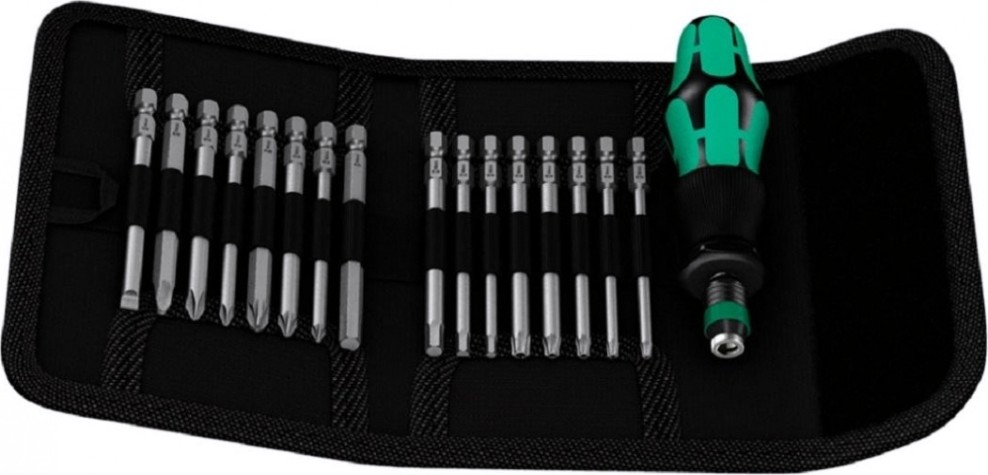 Отвертка с битами WERA Kraftform Kompakt 60 RA Imperial 17 предметов WE-051041 [WE-051041]