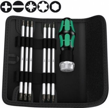 Отвертка с битами WERA Kraftform Kompakt Vario 7 предметов WE-073665 [WE-073665]