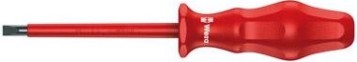 Отвертка шлицевая диэлектрическая WERA Kraftform Classic VDE 1000 V 1760i 0.8 x 4.0 x 100 мм WE-031242 [WE-031242]
