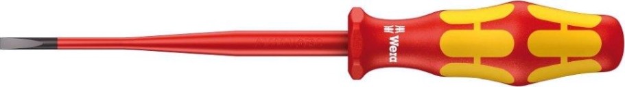 Отвертка шлицевая диэлектрическая WERA Kraftform Plus 100 VDE 160iS 0.6 x 3.5 x 100 мм WE-006440 [WE-006440]
