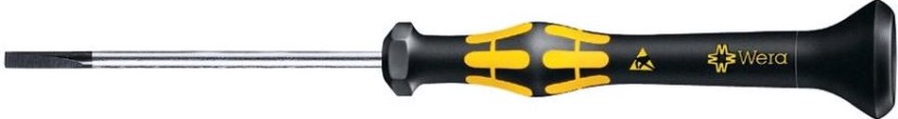 Отвертка шлицевая WERA Kraftform Micro 1578 A ESD 0,50 х 3,0 х 80 мм WE-030105 [WE-030105]
