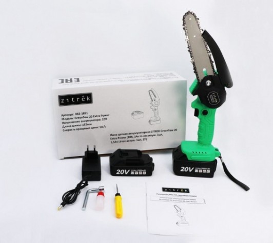 Пила цепная аккумуляторная ZITREK GreenSaw 20 extra power [082-1851]