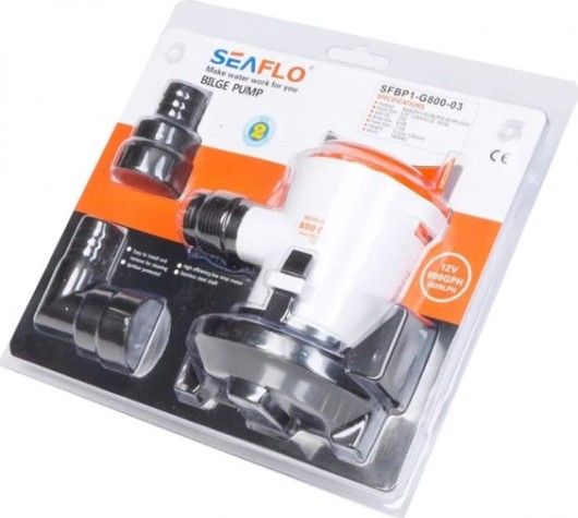 Помпа водооткачивающая SEAFLO трюмная, 12V 800 галлон/час, патрубок 19 мм [SFBP1-G800-03]