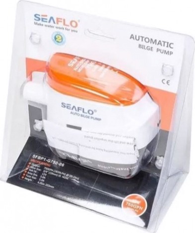 Помпа водооткачивающая SEAFLO трюмная, автоматическая, 12V 750 галлон/час, патрубок 19 мм [SFBP1-G750-06]