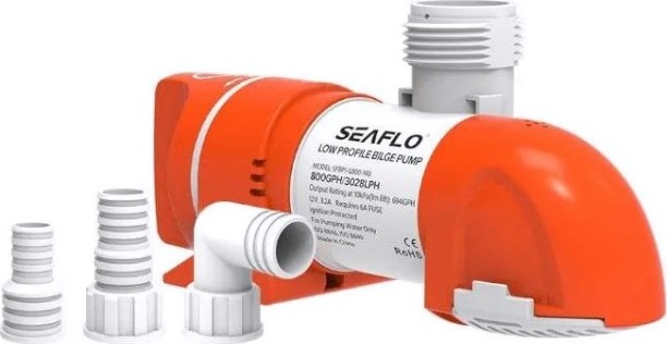 Помпа водооткачивающая SEAFLO трюмная, автоматическая, 12V 800 галлон/час, патрубок 19/25/29 мм [SFBP1-G800-14C]