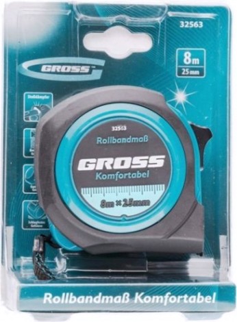 Рулетка GROSS "Komfortabel" 8.0 м 32563 [32563]
