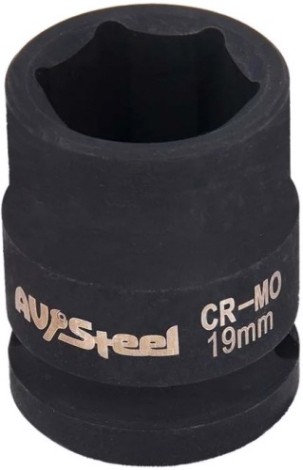 Ударная головка 6-ти гранная AV Steel AV-720019 1/2", 19 мм