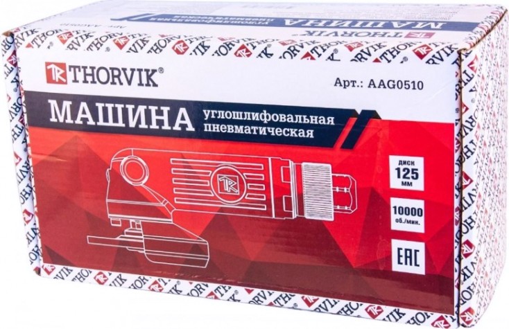 Угловая шлифовальная машина пневматическая THORVIK AAG0510 10000 об/мин., 125 мм [052642]