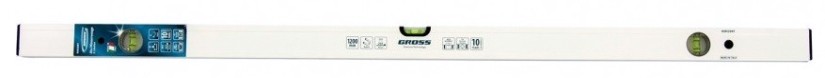 Уровень строительный GROSS 33674 алюминиевый, 1200 мм, фрезерованный